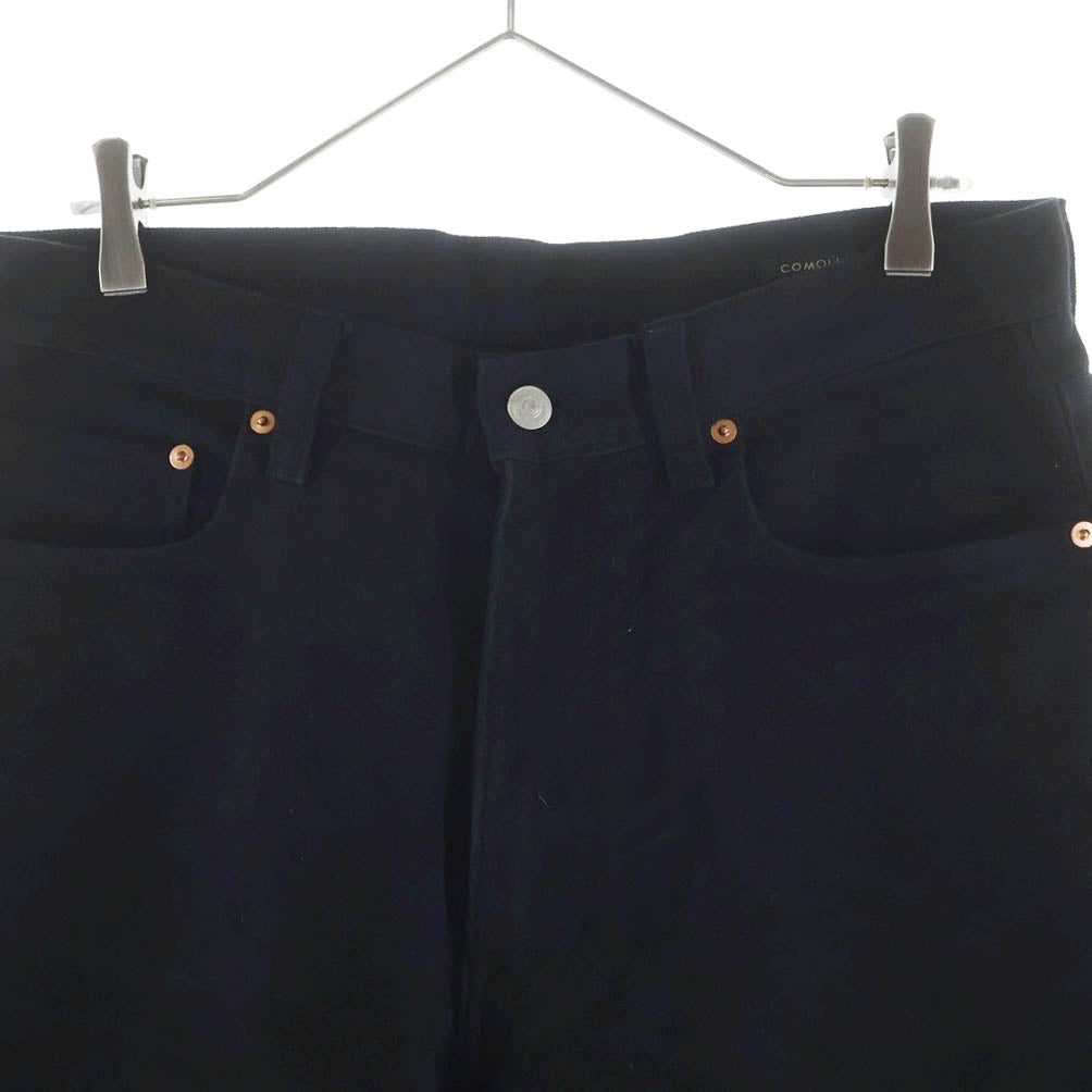 COMOLI(コモリ) 23AW モールスキン 5P ストレートパンツ ブラック Y03-03018