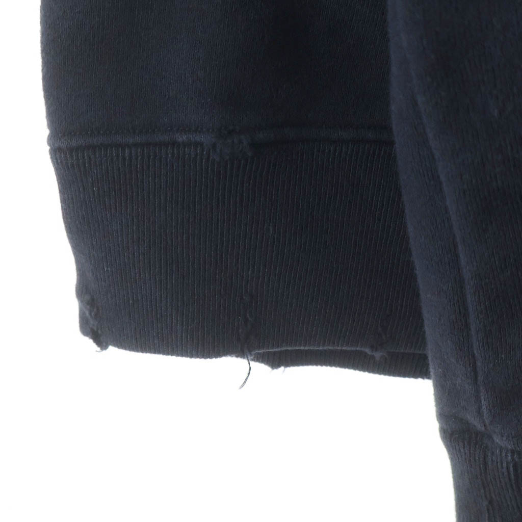 UNDERCOVER アンダーカバー ダメージ加工 クルーネックスウェットトレーナー ネイビー UCT4801-1 UNDERCOVER(アンダーカバー) ダメージ加工 クルーネックスウェット