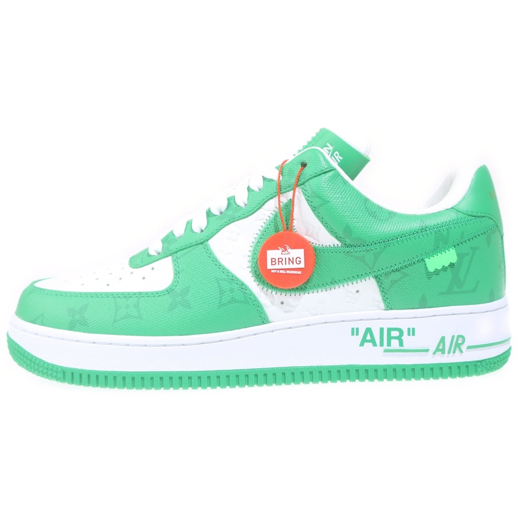 NIKE(ナイキ) ×AIR FORCE 1 LOW by Virgil Abloh ルイヴィトン エアフォース1 バージルアブロー モノグラム ローカットスニーカー ホワイト/グリーン US8.5/26.5cm 1A9V9U
