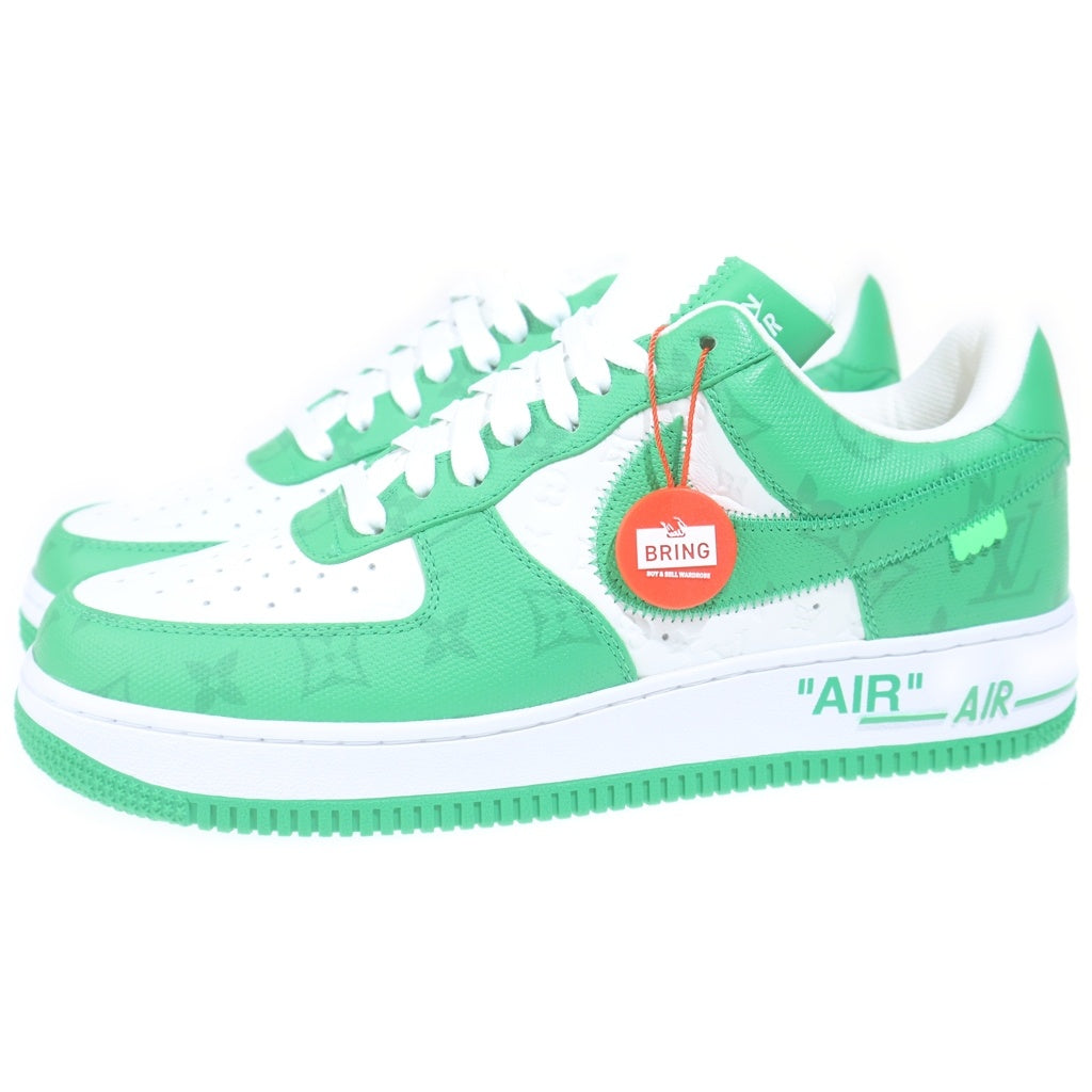 NIKE(ナイキ) ×AIR FORCE 1 LOW by Virgil Abloh ルイヴィトン エアフォース1 バージルアブロー モノグラム ローカットスニーカー ホワイト/グリーン US8.5/26.5cm 1A9V9U