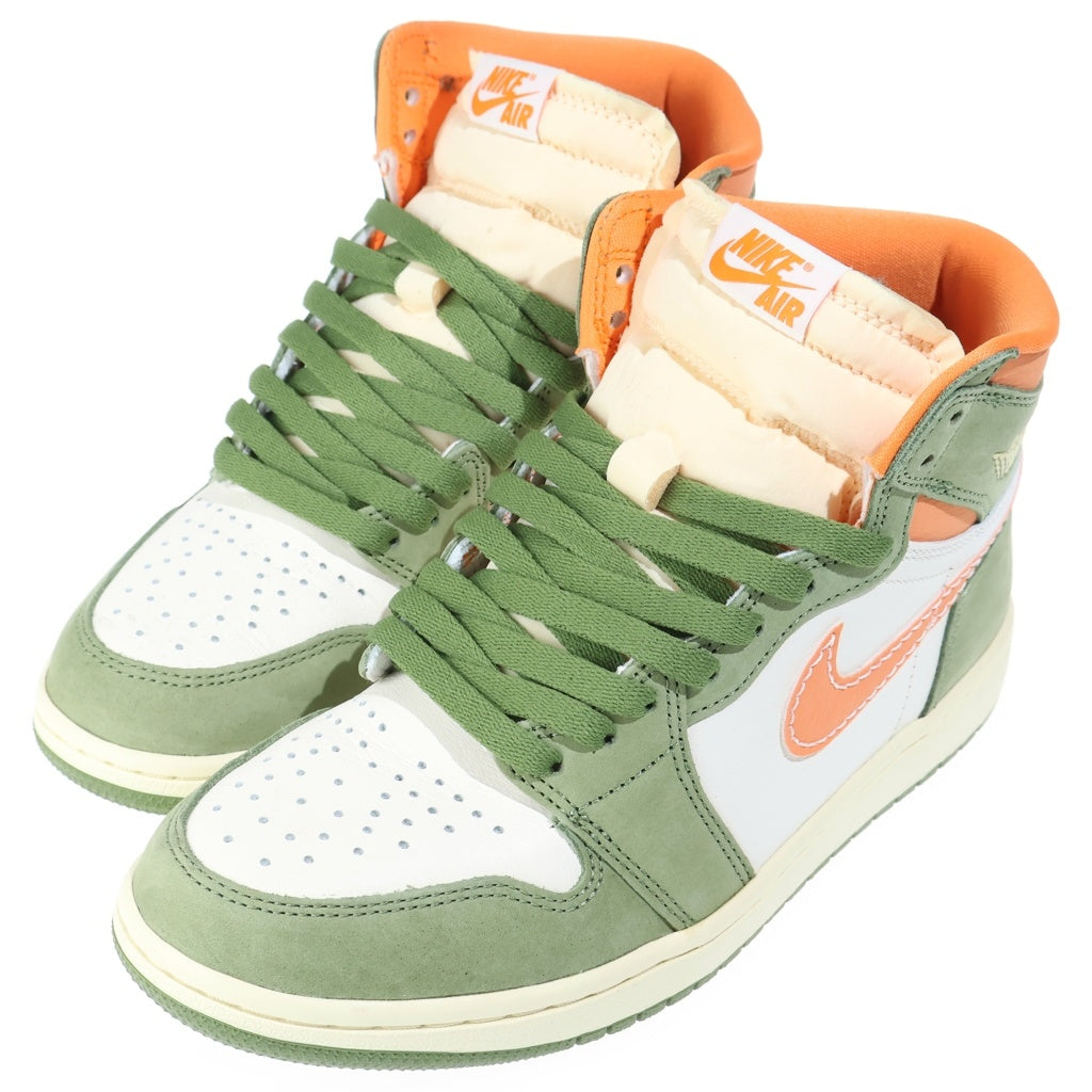 NIKE(ナイキ) AIR JORDAN 1 Retro High OG CRAFT ハイカットスニーカー オリーブ/オレンジ US8.5/26.5cm FB9934-300