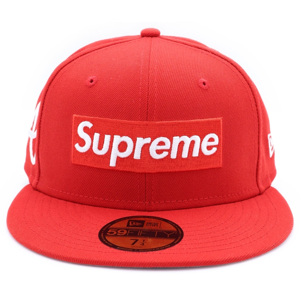 SUPREME(シュプリーム) 24SS ×NEW ERA MLB Teams Box Logo ニューエラ アトランタ ボックスロゴ ベースボールキャップ 帽子 レッド