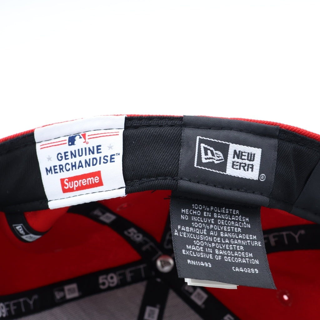 SUPREME(シュプリーム) 24SS ×NEW ERA MLB Teams Box Logo ニューエラ アトランタ ボックスロゴ ベースボールキャップ 帽子 レッド