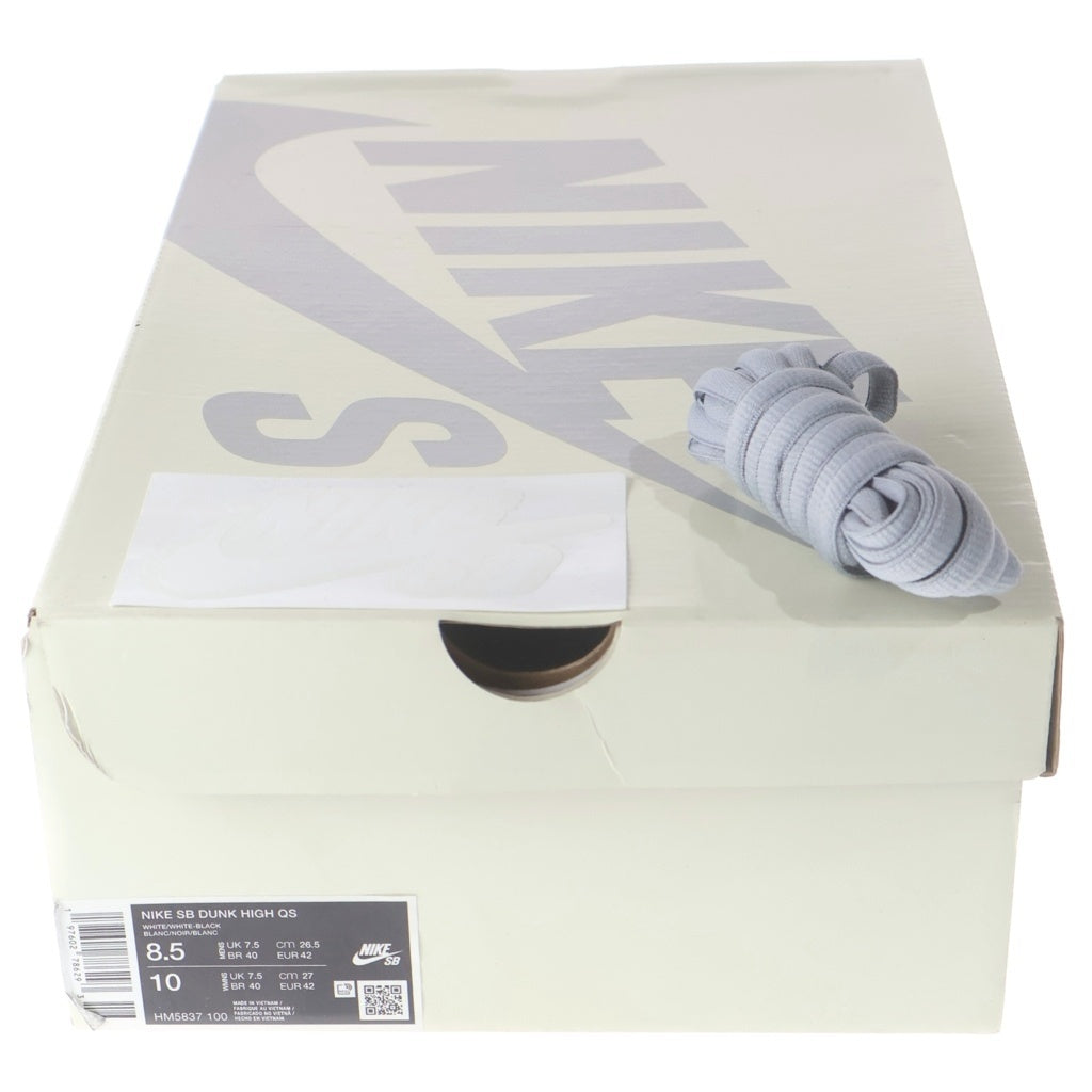 NIKE SB(ナイキエスビー) ×ANTIHERO DUNK HIGH QS WHITE アンタイヒーロー ダンク ハイカットスニーカー ホワイト US8.5/26.5cm HM5837-100