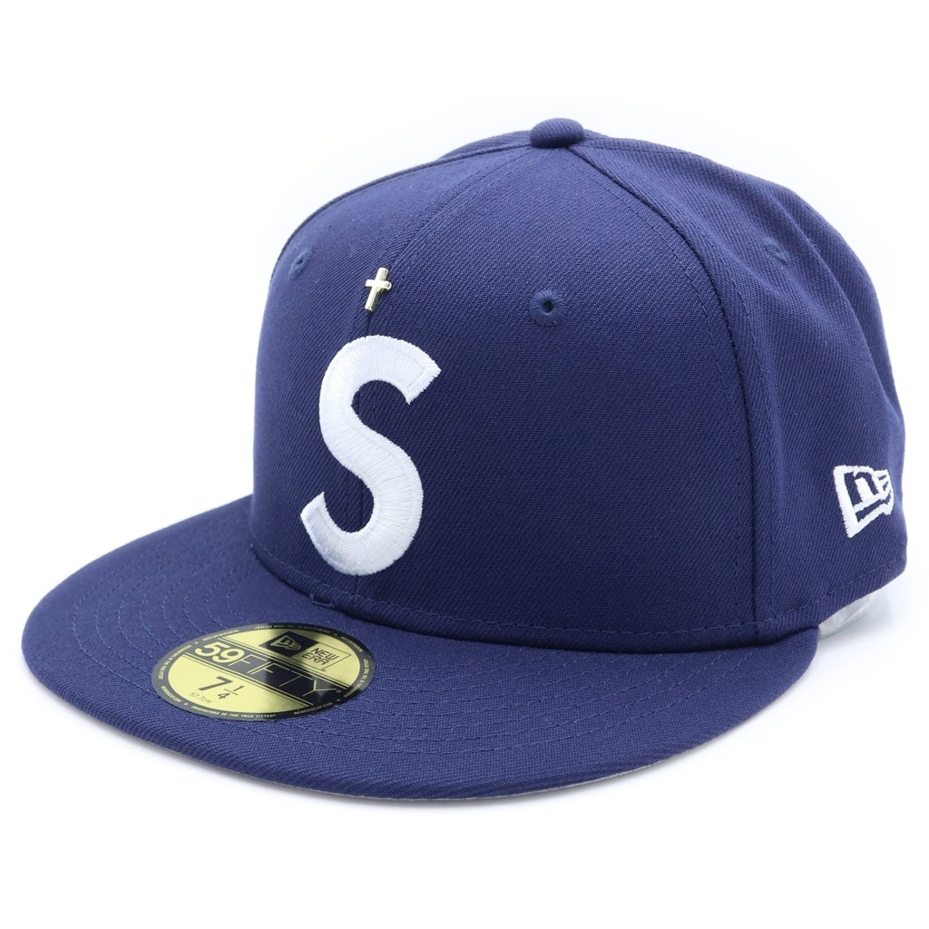 SUPREME(シュプリーム) 24SS ×NEW ERA Gold Cross S Logo ニューエラ ゴールドクロス Sロゴ ベースボールキャップ 帽子 ネイビー