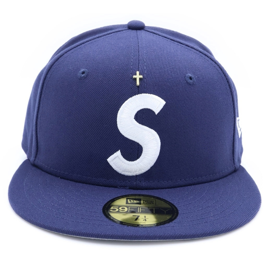 SUPREME(シュプリーム) 24SS ×NEW ERA Gold Cross S Logo ニューエラ ゴールドクロス Sロゴ ベースボールキャップ 帽子 ネイビー