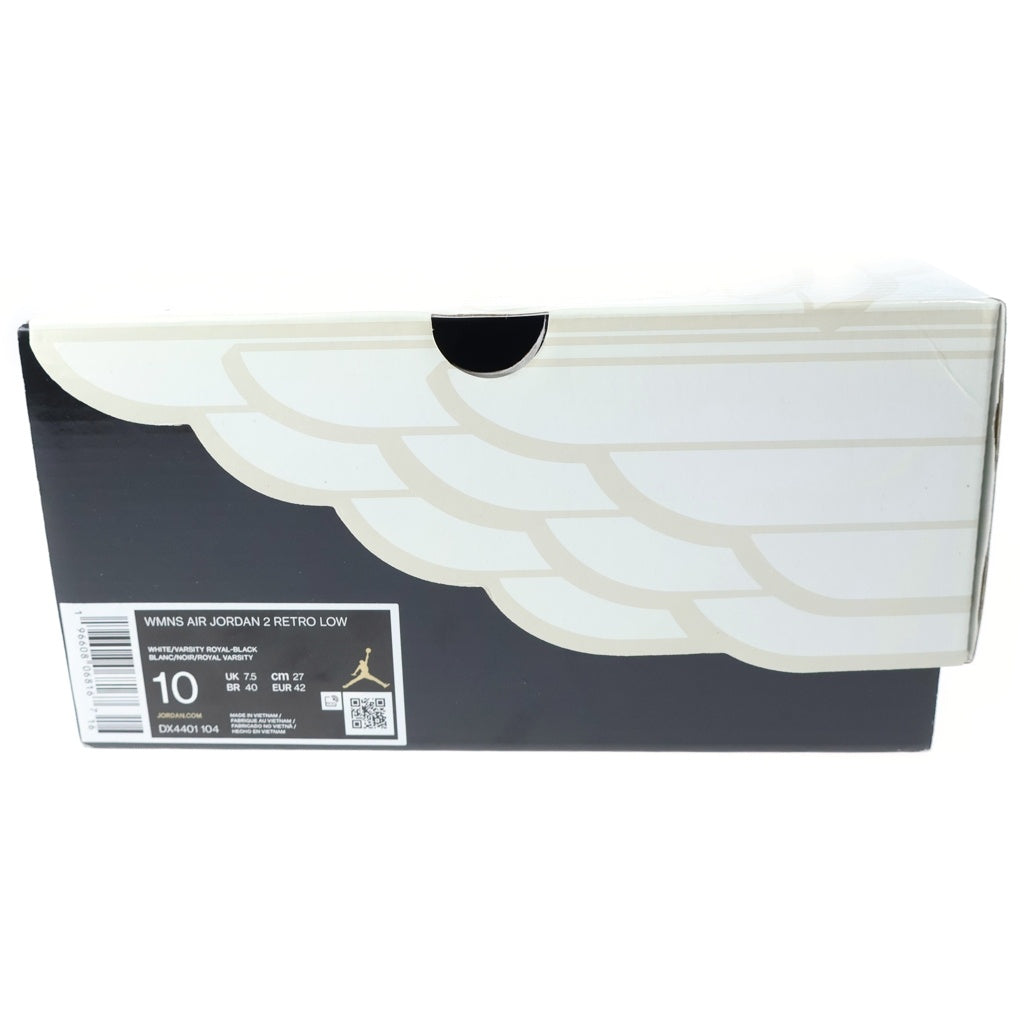NIKE(ナイキ) WMNS AIR JORDAN 2 RETRO LOW VARSITY ROYAL DX4401-104 ウィメンズ エアジョーダン2 レトロ バーシティロイヤル ローカットスニーカー ホワイト US10/27cm