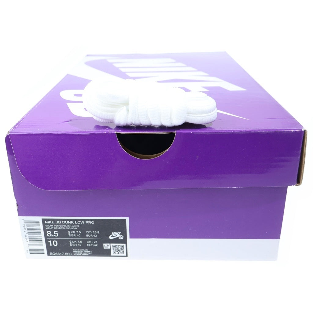 NIKE SB(ナイキエスビー) DUNK LOW RED PLUM ダンク レッドプラム ローカットスニーカー ブラック/パープル US9/27cm BQ6817-501