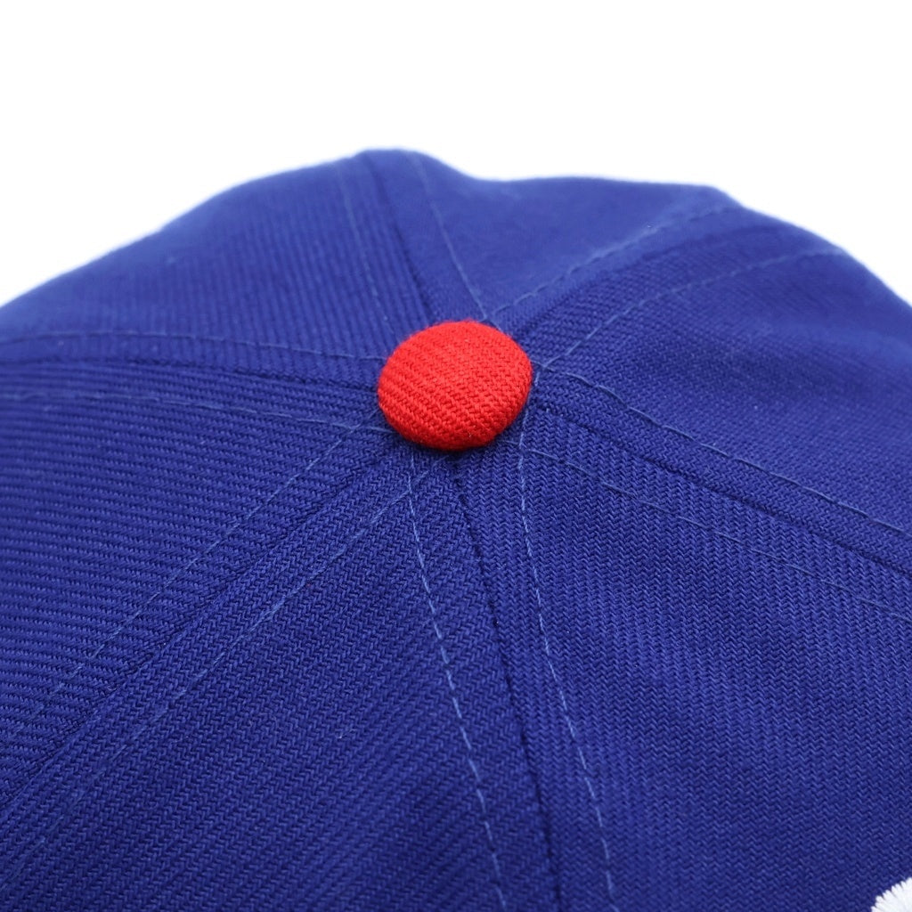 SAINT MICHAEL(セントマイケル) 24SS BORN SAINT BR CAP BLUE ボーン セント フロント刺繍 ベースボールキャップ 帽子 ブルー SM-YS8-0000-C14