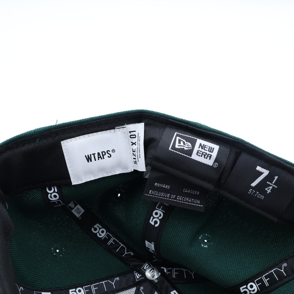 WTAPS(ダブルタップス) 24SS ×NEW ERA 59FIFTY LOW PROFILE/CAP/POLY.TWILL ニューエラ プロファイル ベースボールキャップ 帽子 グリーン 241NENED-HT01