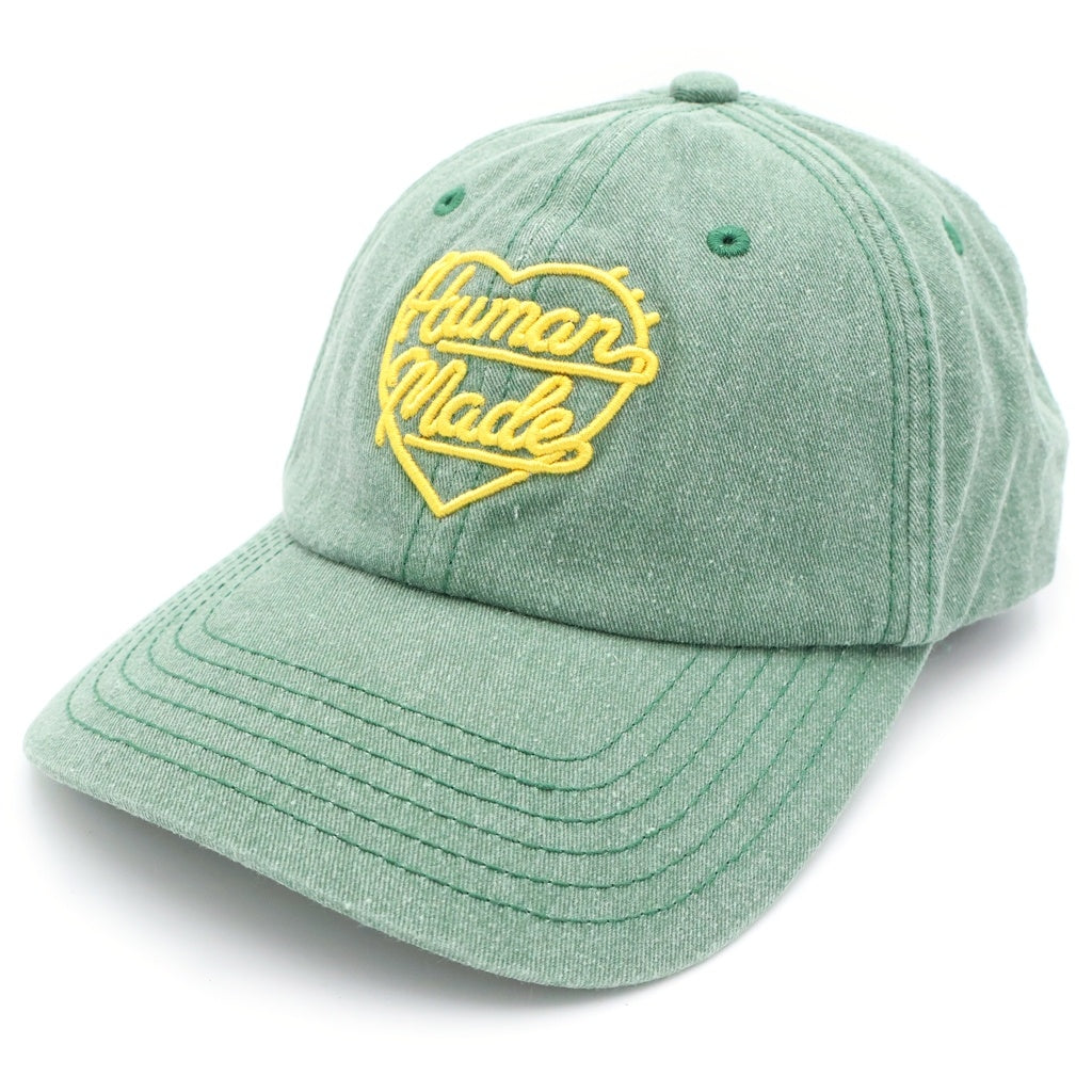 HUMAN MADE(ヒューマンメイド) 24SS 6 PANEL CAP 6パネル ハートロゴ刺繍 ベースボールキャップ 帽子 グリーン HM27GD011