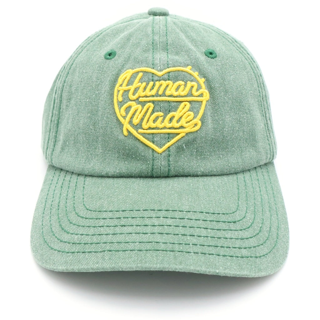 HUMAN MADE(ヒューマンメイド) 24SS 6 PANEL CAP 6パネル ハートロゴ刺繍 ベースボールキャップ 帽子 グリーン HM27GD011