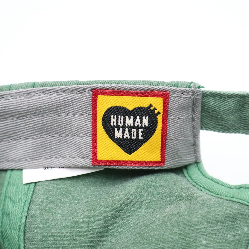 HUMAN MADE(ヒューマンメイド) 24SS 6 PANEL CAP 6パネル ハートロゴ刺繍 ベースボールキャップ 帽子 グリーン HM27GD011