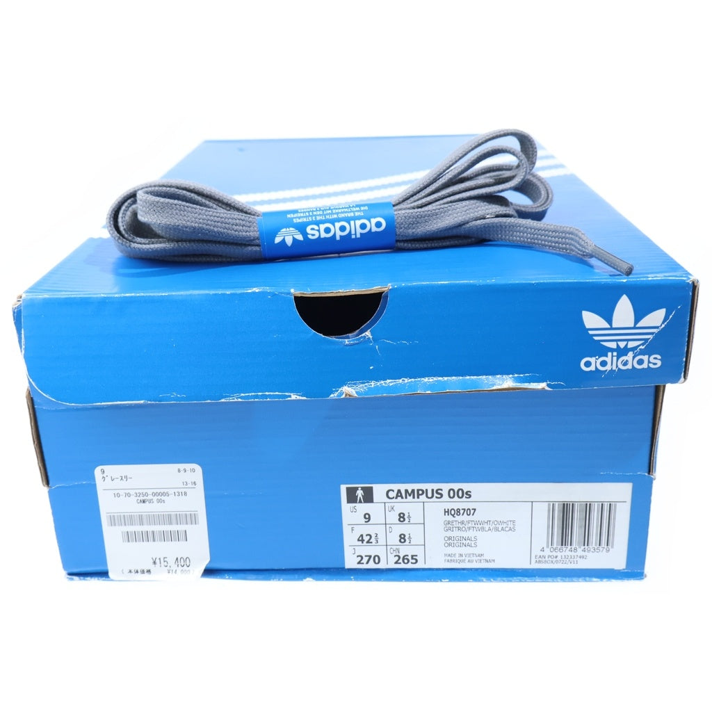 adidas(アディダス) CAMPUS 00s キャンパス 00s スエード ローカットスニーカーシューズ グレー US9/27cm HQ8707