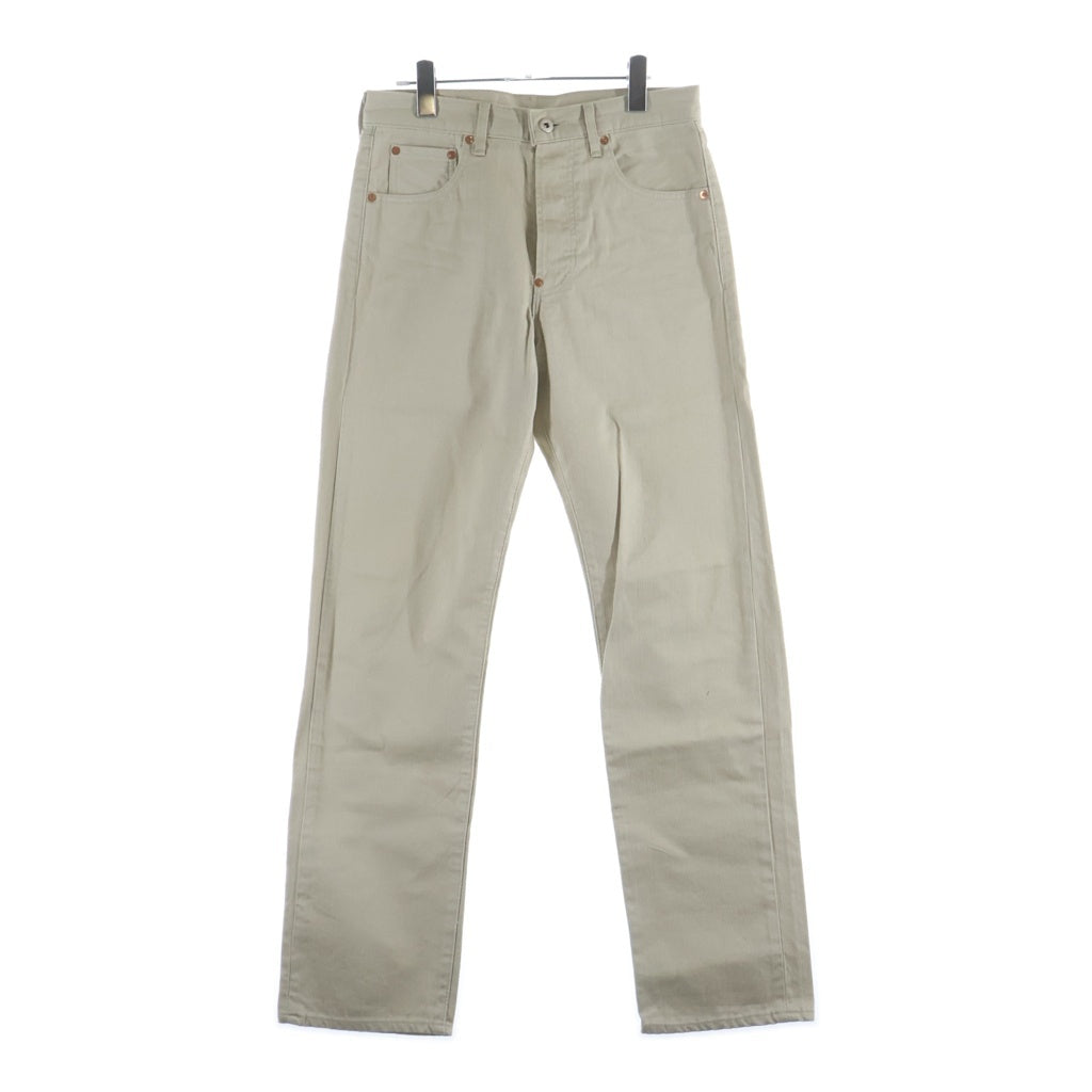 Levi's VINTAGE CLOTHING(リーバイス ビンテージ クロージング) 90'S デッドストック 701-1121 ホワイトピケパンツ BIGE スライドバックル ボタン裏J22 91年製 ベージュ