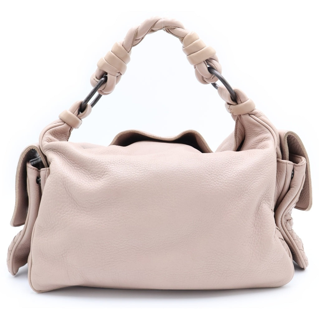BOTTEGA VENETA(ボッテガヴェネタ) イントレチャート レザーハンドバッグ レディース ピンク