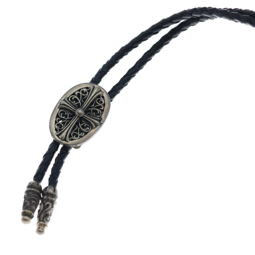 CHROME HEARTS(クロムハーツ) BOLOTIE OVALTINY タイニークラシックオーバルクロス ループタイ シルバー/ブラック BCA209