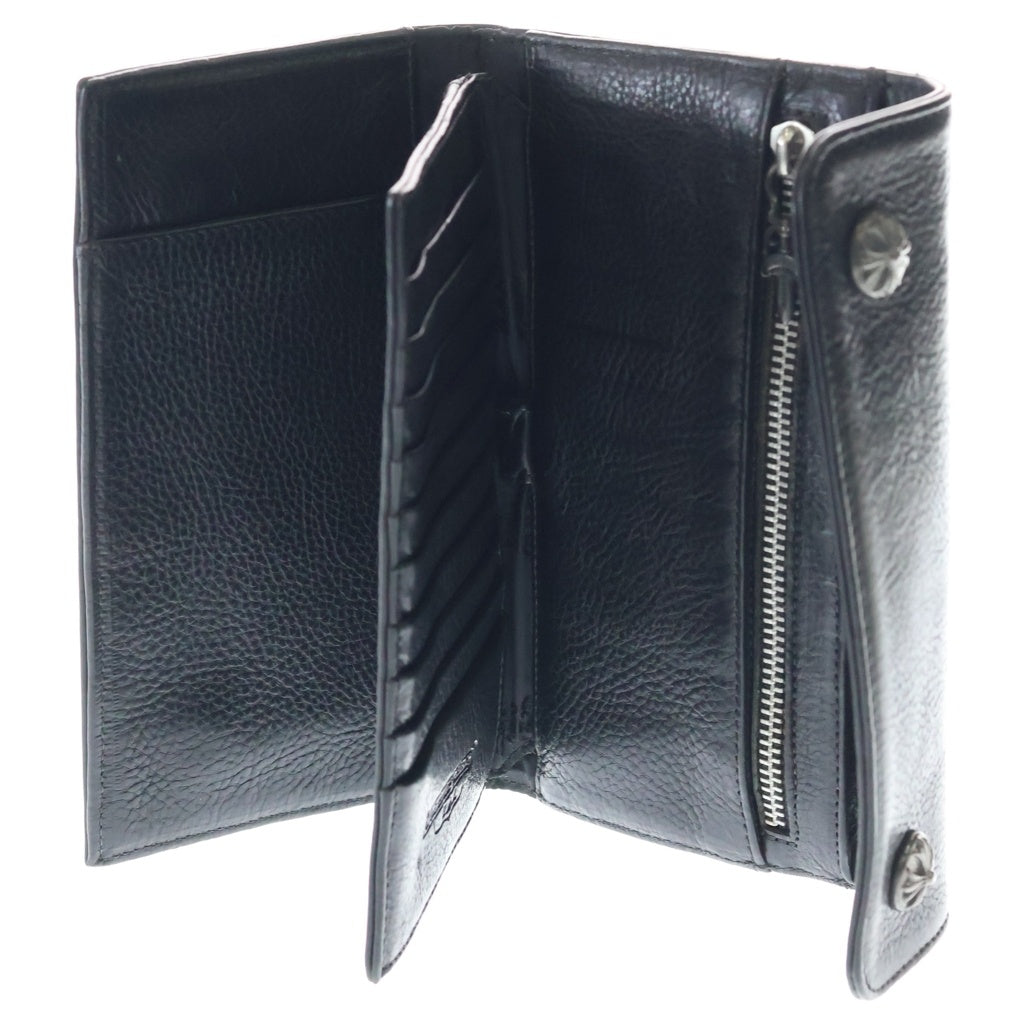 CHROME HEARTS(クロムハーツ) WAVE ウェーブ レザーウォレット 財布 ブラックBCA375