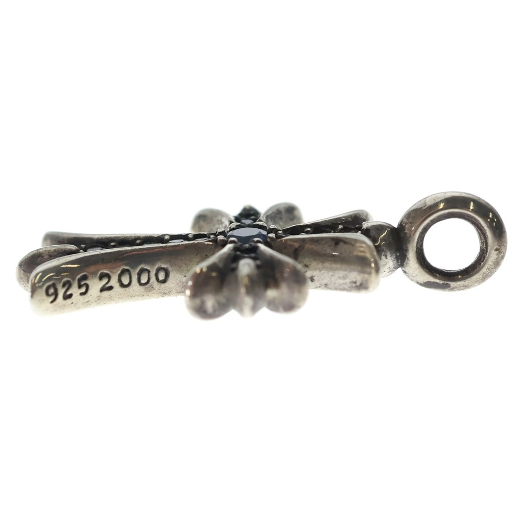CHROME HEARTS(クロムハーツ) TNY CRSF P/SAP タイニーファットクロス PAVEサファイア ペンダントトップ シルバー