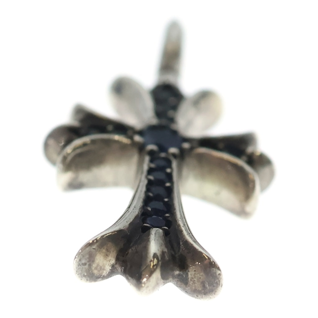 CHROME HEARTS(クロムハーツ) TNY CRSF P/SAP タイニーファットクロス PAVEサファイア ペンダントトップ シルバー