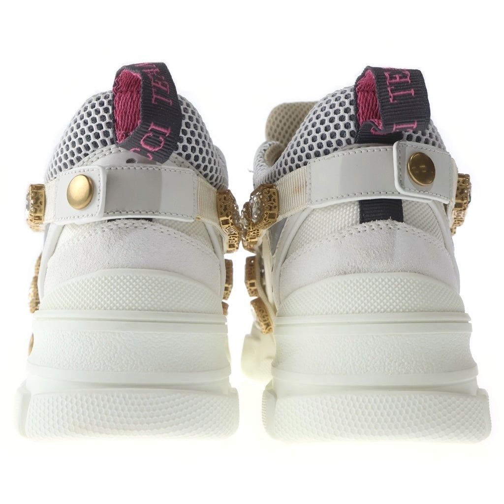 GUCCI(グッチ) フラッシュトレック クリスタル ローカットスニーカー ホワイト 541445 GGZ50 レディース