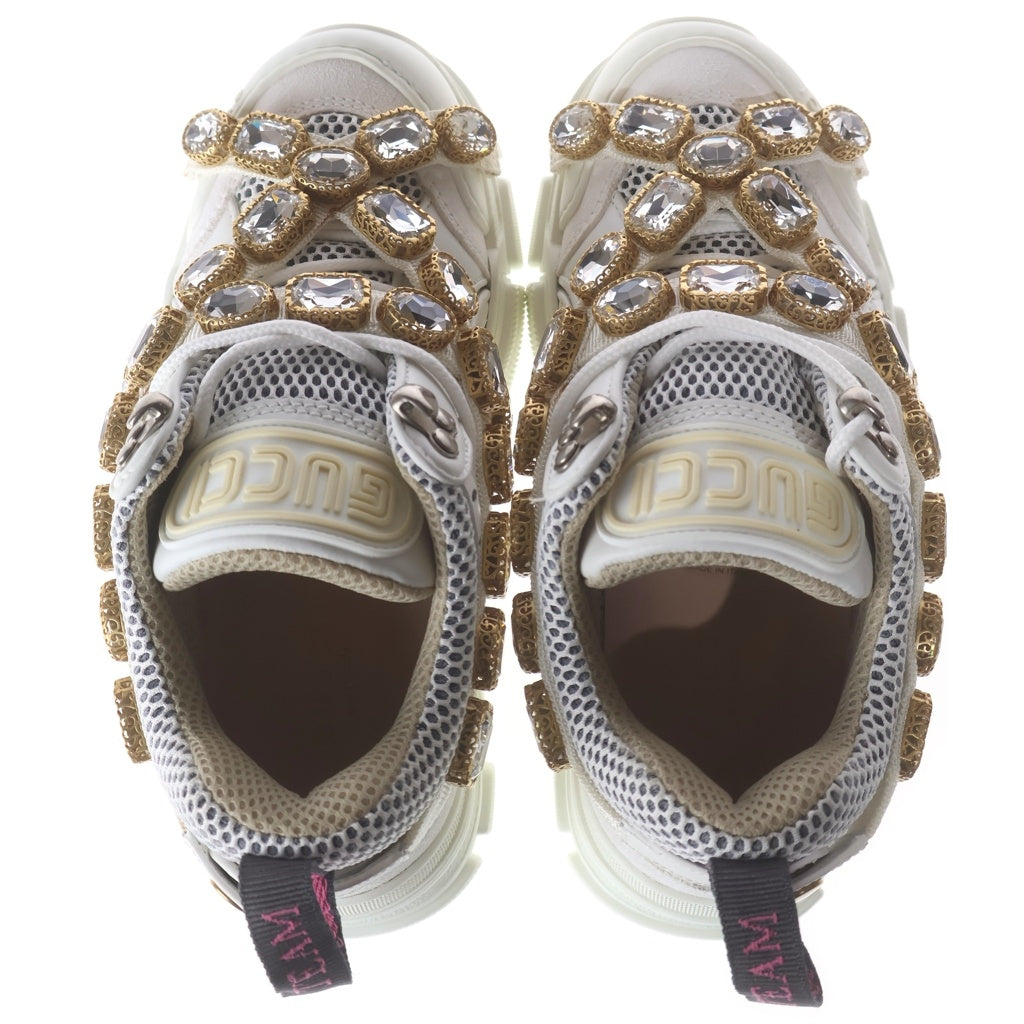 GUCCI(グッチ) フラッシュトレック クリスタル ローカットスニーカー ホワイト 541445 GGZ50 レディース
