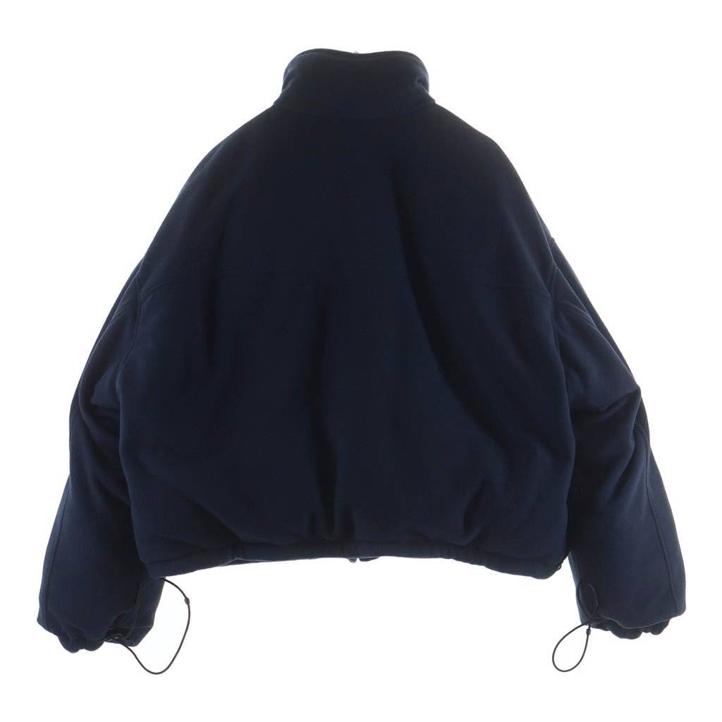 BALENCIAGA バレンシアガ 22AW REVERSIBLE PUFFER BB刺繍ロゴ リバーシブル フリースジャケット ネイビー 704507 TMQ04 BALENCIAGA(バレンシアガ) 22AW REVERSIBLE PUFFER BB刺繍ロゴ