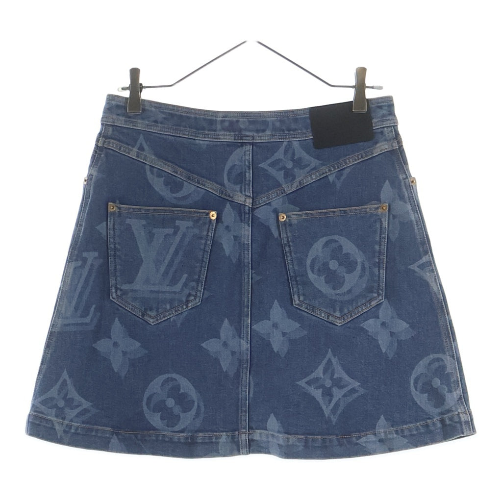LOUIS VUITTON(ルイヴィトン) モノグラム フロントジップ デニムスカート インディゴ レディース RW211W ZPY FKSK07