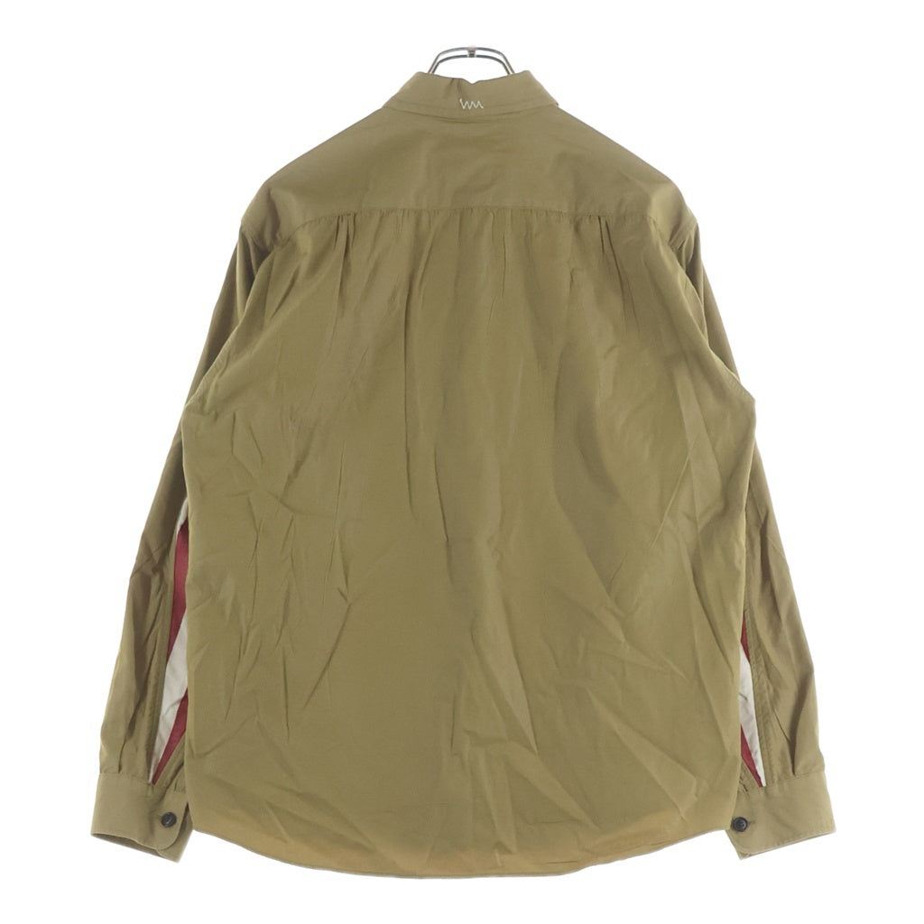 VISVIM(ヴィスヴィム) 19AW USM ALBACORE SHIRT L/S 長袖 シャツ 星条旗 エルボーパッチ 長袖シャツ ベージュ