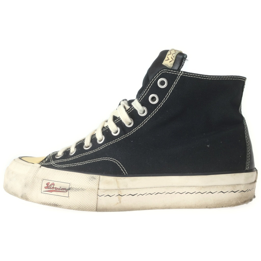 VISVIM(ヴィスヴィム) SKAGWAY HI G.PATTEN ユーズド加工 キャンバス ハイカットスニーカー ブラック US9