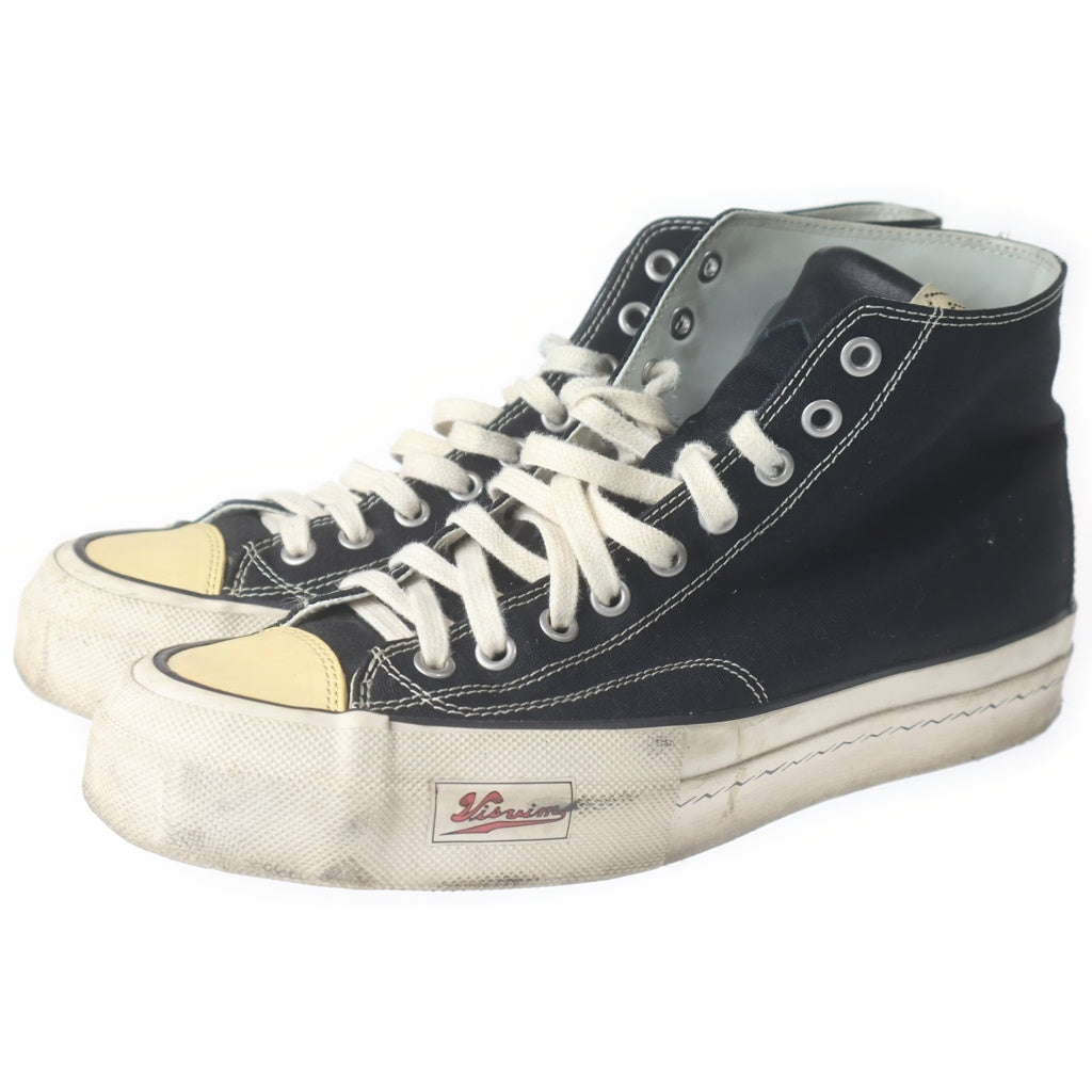 VISVIM(ヴィスヴィム) SKAGWAY HI G.PATTEN ユーズド加工 キャンバス ハイカットスニーカー ブラック US9