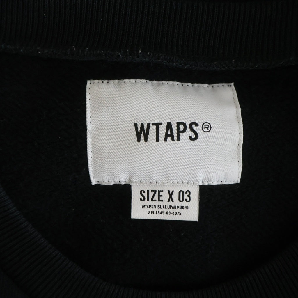 WTAPS(ダブルタップス) 19AW AXE DESIGN CREW NECK ロゴ クルーネックスウェットトレーナー ブラック 192ATDT-CSM14