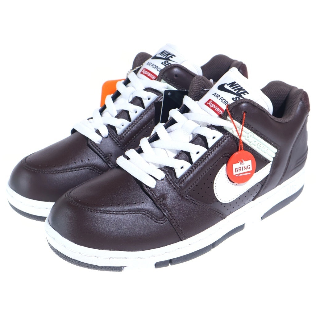 NIKE SB(ナイキエスビー) ×SUPREME AIR FORCE 2 シュプリーム エアフォース2 ローカットスニーカー ブラウン US9.5/27.5cm AA0871-717