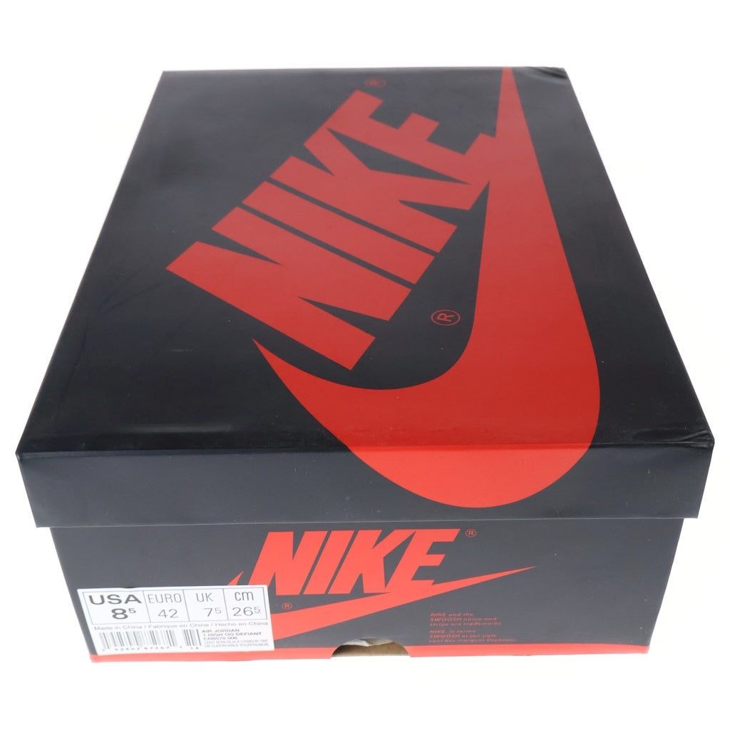 NIKE(ナイキ) AIR JORDAN 1 HIGH OG DEFIANTNYC To Paris CD6578-006 エアジョーダン ハイカットスニーカー US8.5/26.5cm グレー