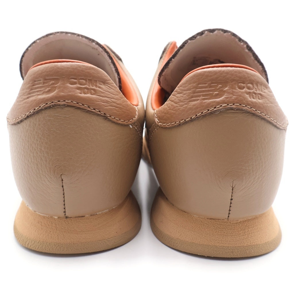 New Balance(ニューバランス) MLC100AU ×AURALEE COMP100 オーラリー シュリンクレザー ローカットスニーカー ベージュ US8.5/26.5cm