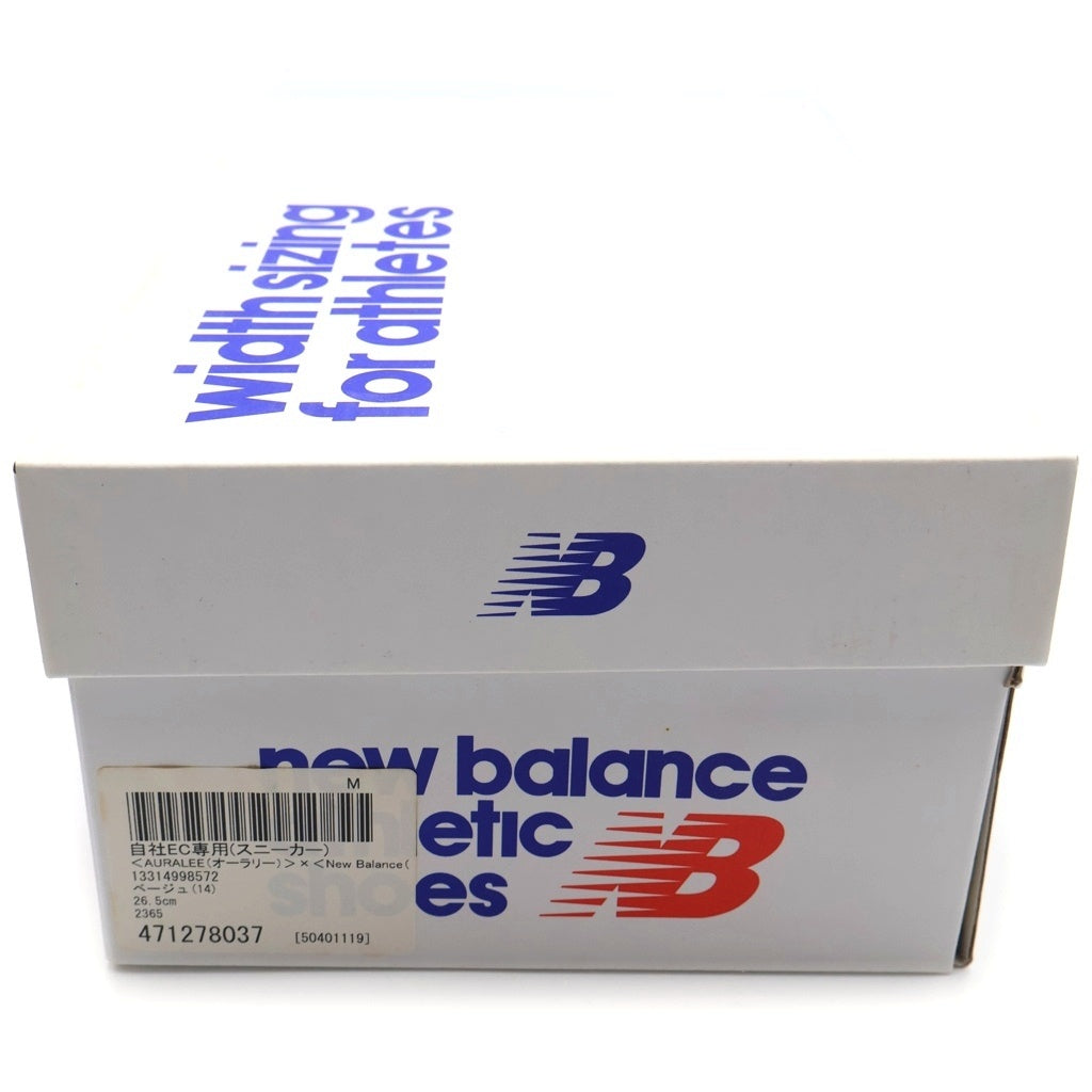 New Balance(ニューバランス) MLC100AU ×AURALEE COMP100 オーラリー シュリンクレザー ローカットスニーカー ベージュ US8.5/26.5cm