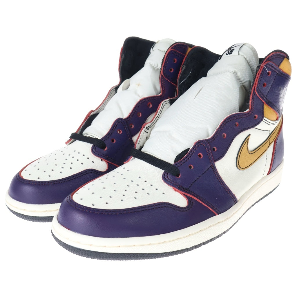 NIKE SB(ナイキエスビー) AIR JORDAN 1 HIGH OG DEFIANT LA TO CHICAGO CD6578-507 エアジョーダン1 エルエートゥーシカゴ ハイカットスニーカー ホワイト/パープル US9/27cm