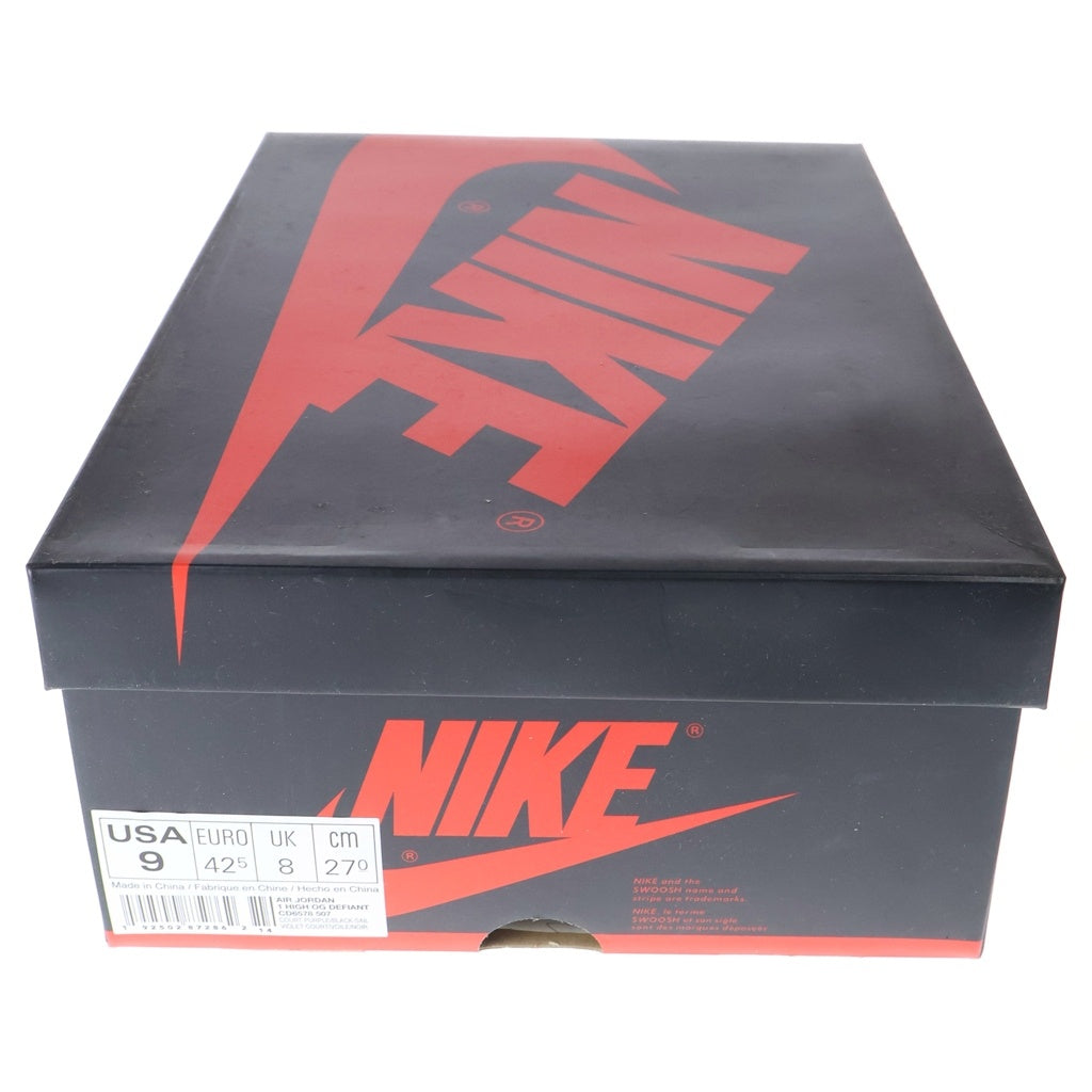 NIKE SB(ナイキエスビー) AIR JORDAN 1 HIGH OG DEFIANT LA TO CHICAGO CD6578-507 エアジョーダン1 エルエートゥーシカゴ ハイカットスニーカー ホワイト/パープル US9/27cm