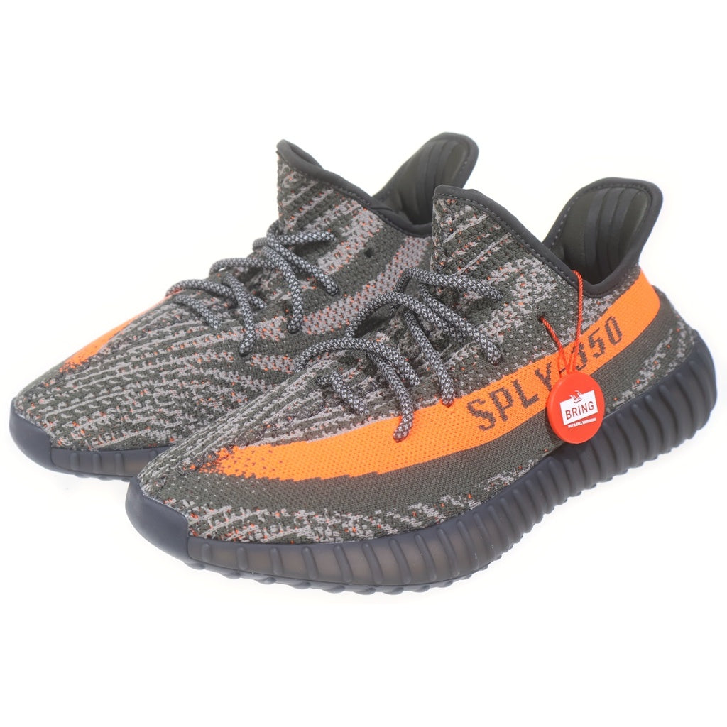 adidas(アディダス) YEEZY BOOST 350 V2 CABON BELUGA イージーブースト カーボン ベルーガ ローカットスニーカー グレー/オレンジ US8.5/26.5cm HQ7045