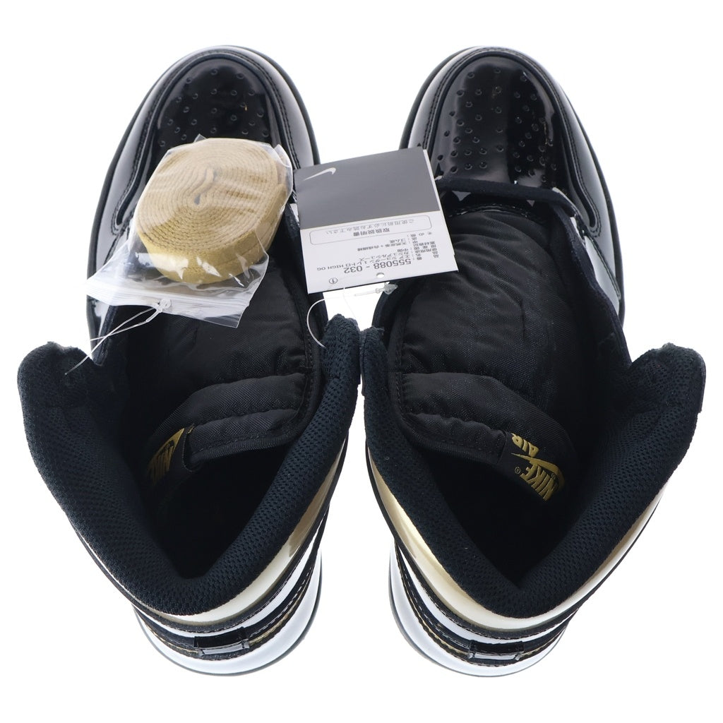 NIKE(ナイキ) AIR JORDAN 1 HIGH OG METALIC GOLD 555088-032 エアジョーダン1 メタリック ゴールド ハイカットスニーカー ブラック/ゴールド US8.5/26.5cm