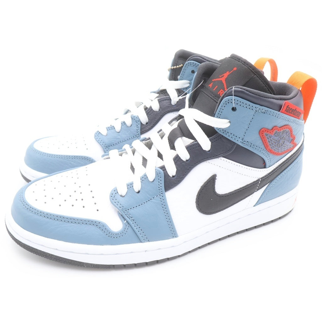 NIKE(ナイキ) ×FACETASM AIR JORDAN 1 MID CU2802-100 ファセッタズム エアジョーダン1 ミッドカットスニーカー ホワイト/ブルー US9/27cm