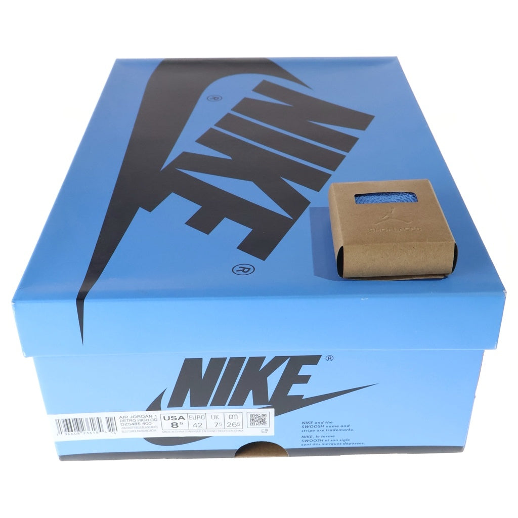 NIKE(ナイキ) AIR JORDAN 1 RETRO HI OG UNIVERSITY BLUE DZ5485-400 エアジョーダン1 ユニバーシティブルー ハイカットスニーカー ホワイト/ブルー US8.5/26.5cm