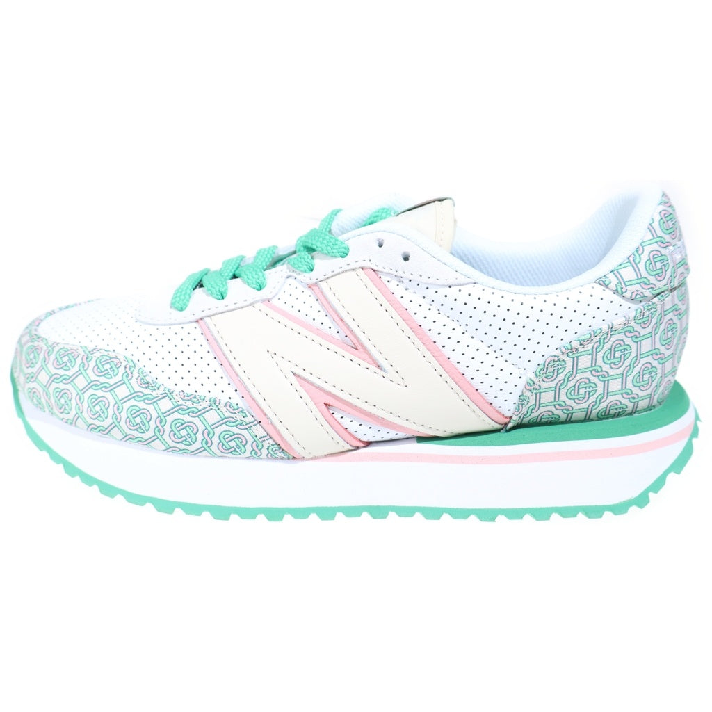New Balance(ニューバランス) MS237CBA ×Casablanca 237 カサブランカ モノグラム レザー ローカットスニーカー ホワイト/グリーン US8.5/26.5cm