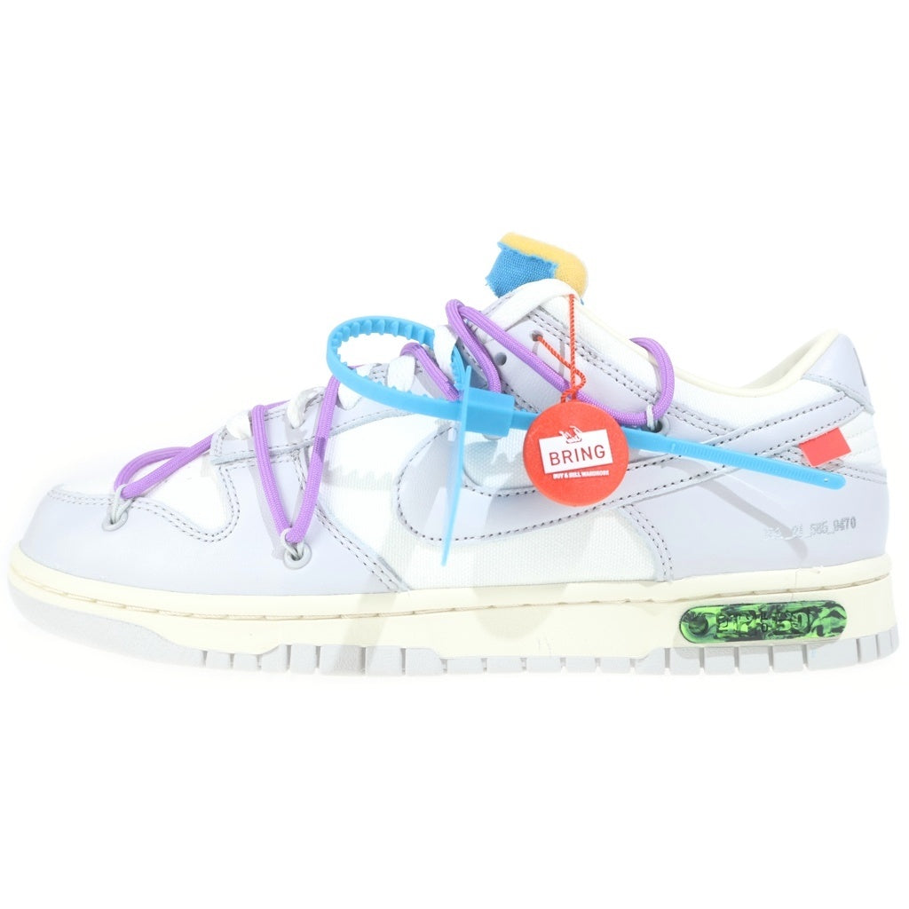 NIKE(ナイキ) ×OFF-WHITE DUNK LOW DM1602-125 オフホワイト ダンク ローカットスニーカー グレー US9/27cm