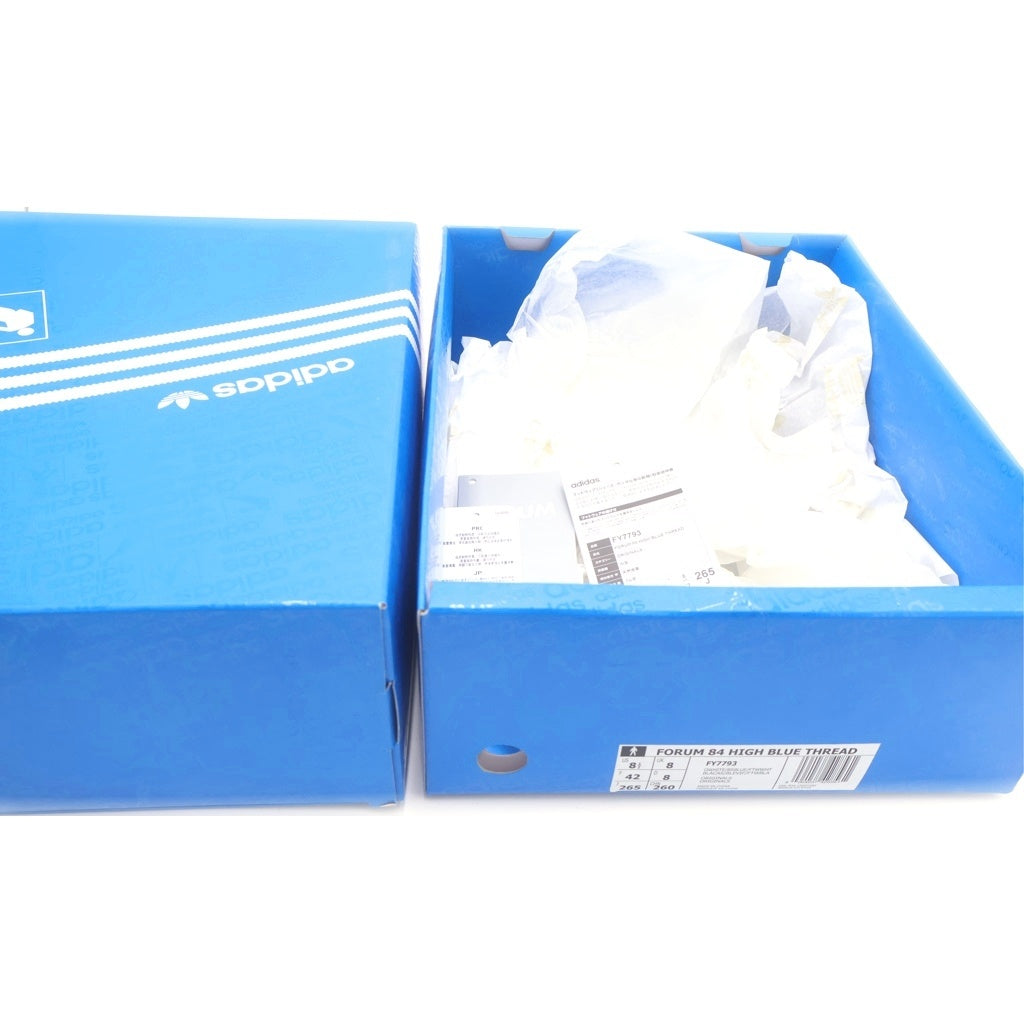 adidas(アディダス) Forum 84 High Blue Thread FY7793 フォーラム 84 ハイ ブルースレッド ハイカットスニーカー ホワイト/ブルー US8.5/26.5cm