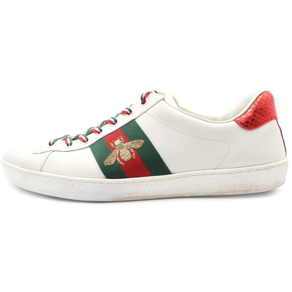 GUCCI(グッチ) エース ビー レザー ローカットスニーカー ホワイト 429446