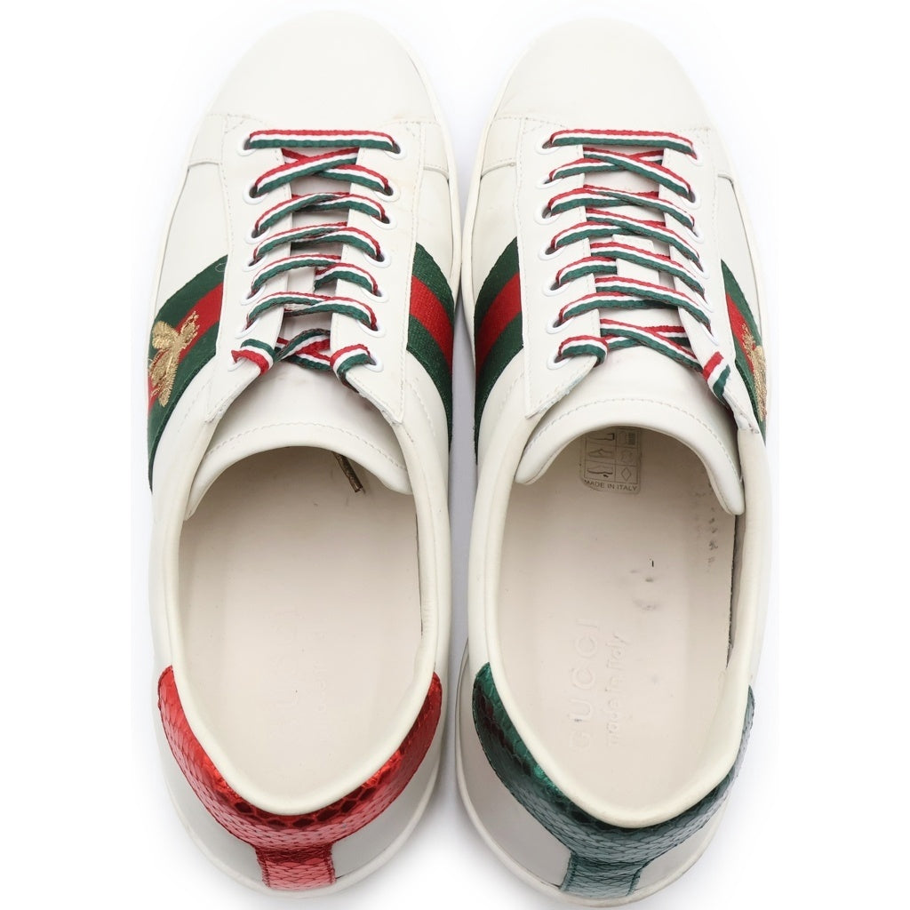 GUCCI(グッチ) エース ビー レザー ローカットスニーカー ホワイト 429446