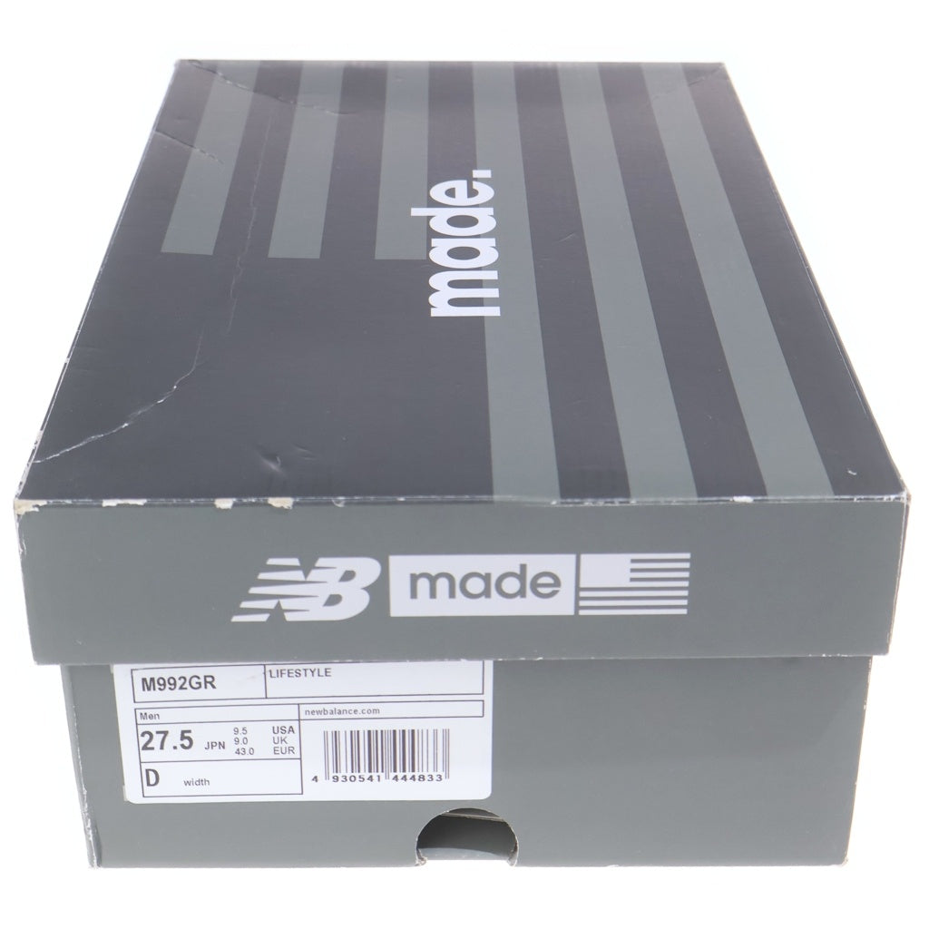 New Balance(ニューバランス) U992NC 英国製 スエード ローカットスニーカー グレー US9.5/27.5cm