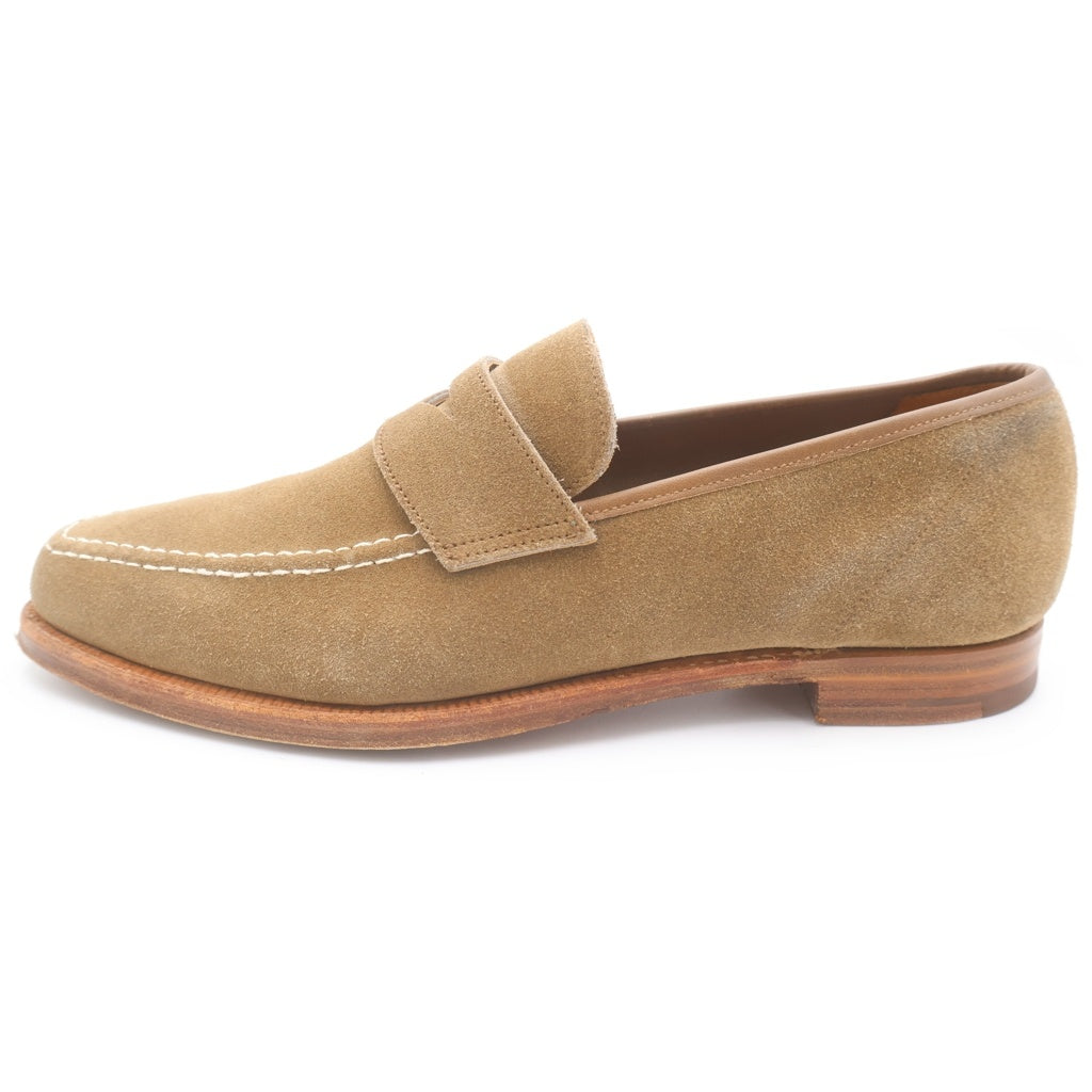 Crockett&Jones(クロケットアンドジョーンズ) ×BARNEYSNEWYORK バーニーズニューヨーク別注 コインローファー スエードレザーシューズ ブラウン