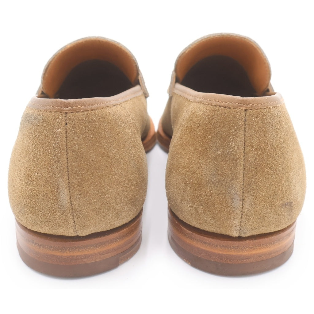 Crockett&Jones(クロケットアンドジョーンズ) ×BARNEYSNEWYORK バーニーズニューヨーク別注 コインローファー スエードレザーシューズ ブラウン